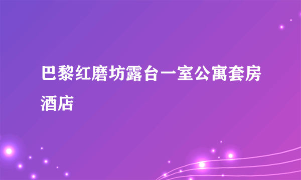 巴黎红磨坊露台一室公寓套房酒店