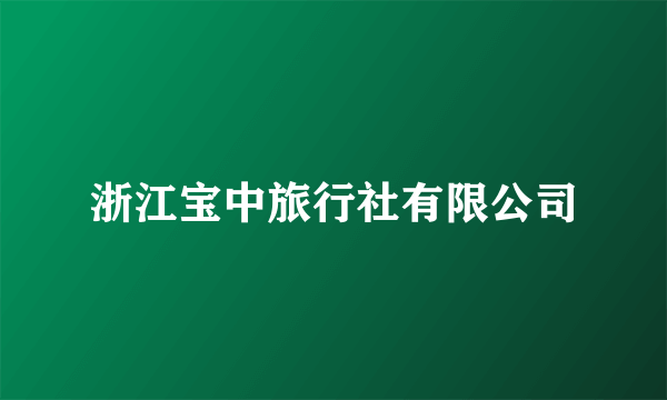 浙江宝中旅行社有限公司