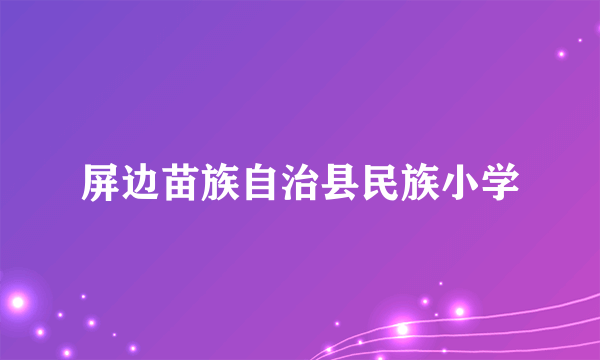 屏边苗族自治县民族小学