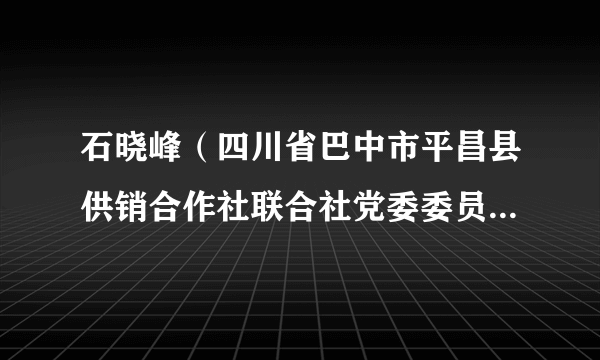石晓峰（四川省巴中市平昌县供销合作社联合社党委委员、理事会副主任）