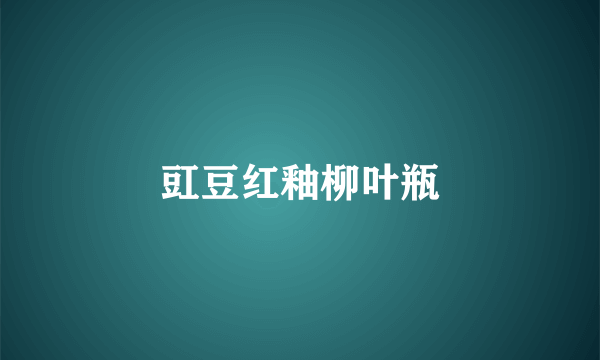 豇豆红釉柳叶瓶