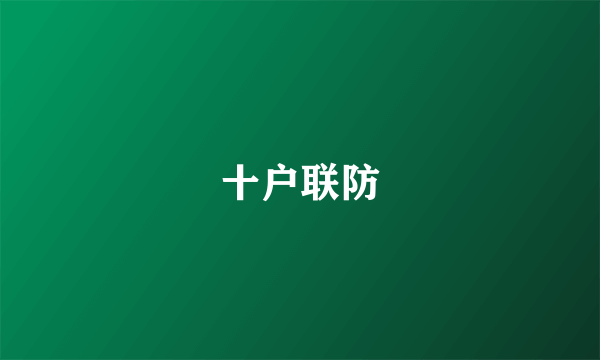 十户联防