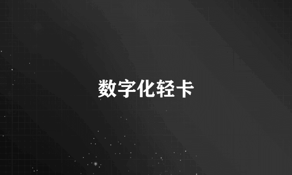 数字化轻卡