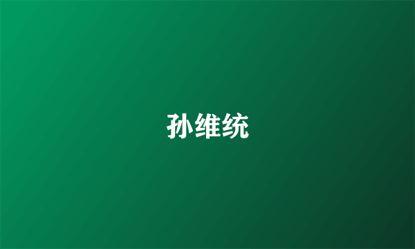 孙维统