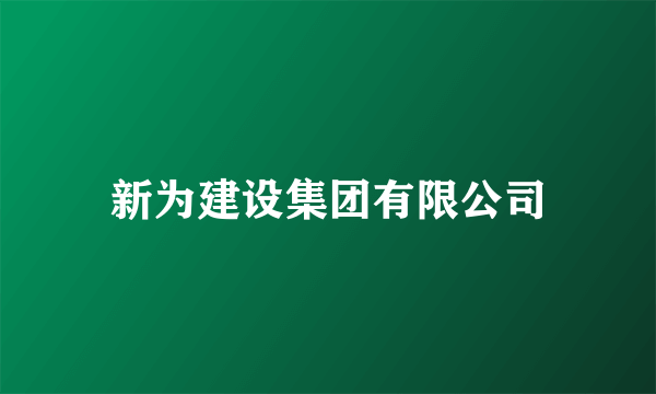 新为建设集团有限公司