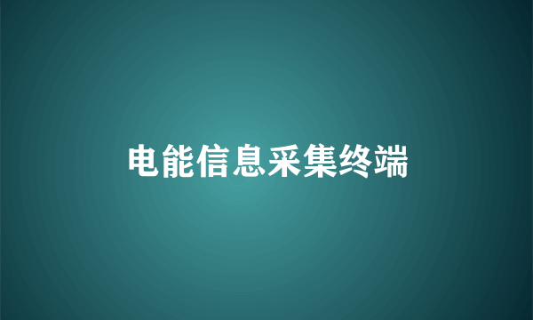 电能信息采集终端
