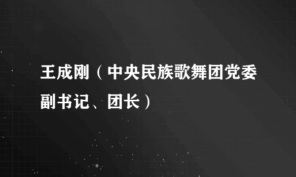 王成刚（中央民族歌舞团党委副书记、团长）