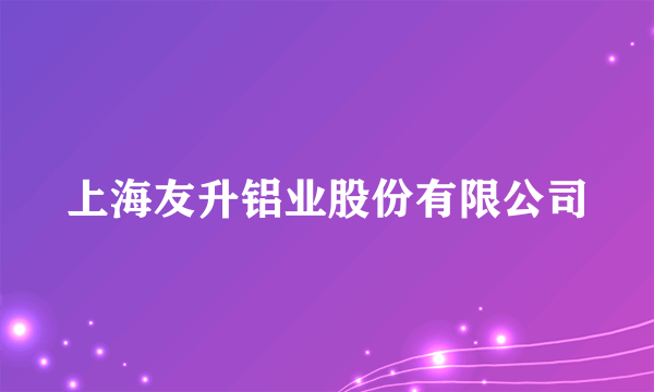 上海友升铝业股份有限公司