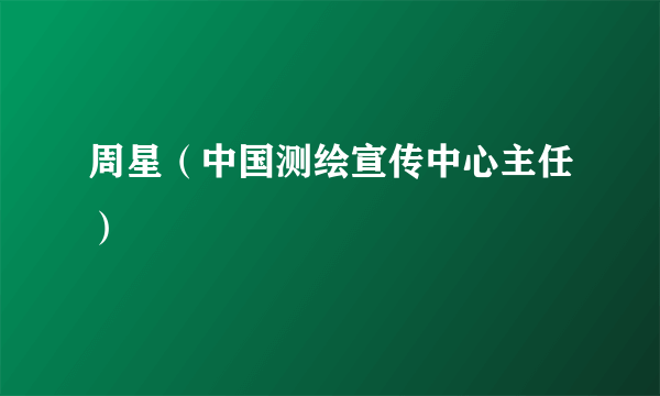 周星（中国测绘宣传中心主任）