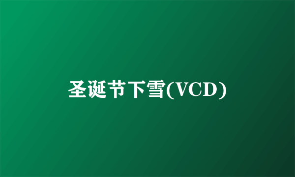 圣诞节下雪(VCD)