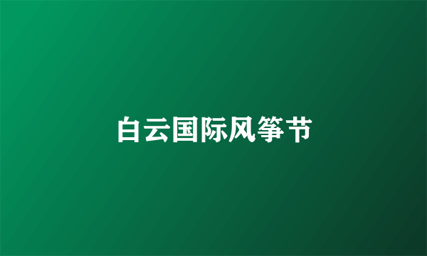 白云国际风筝节