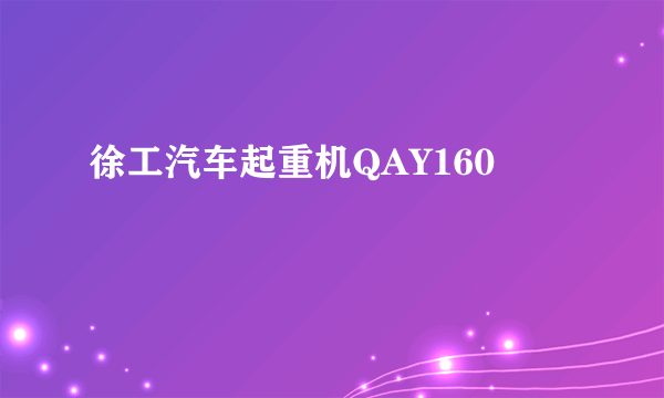 徐工汽车起重机QAY160