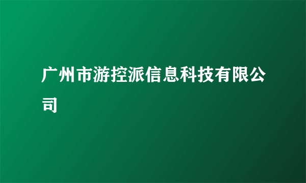 广州市游控派信息科技有限公司