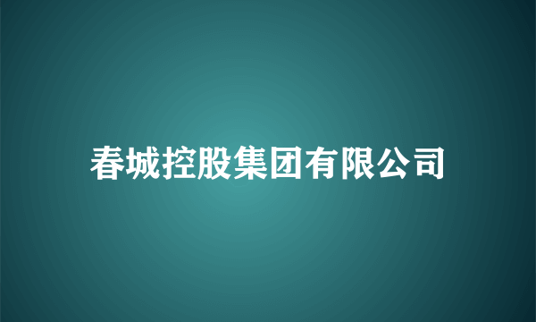 春城控股集团有限公司