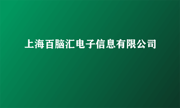 上海百脑汇电子信息有限公司
