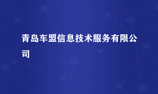 青岛车盟信息技术服务有限公司