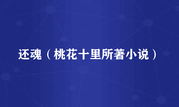 还魂（桃花十里所著小说）
