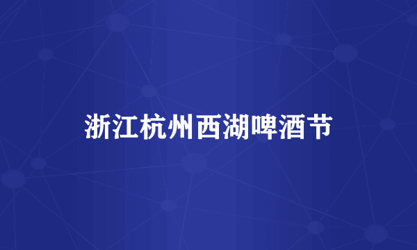 浙江杭州西湖啤酒节