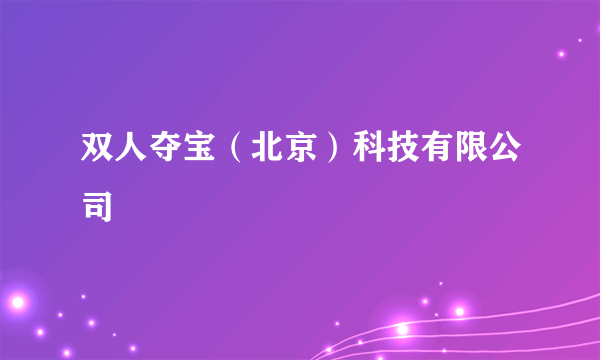双人夺宝（北京）科技有限公司