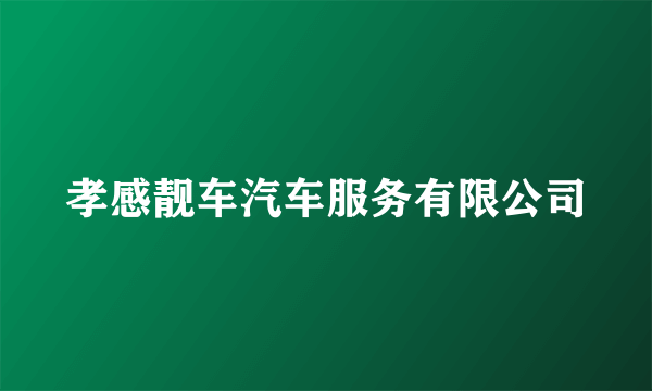 孝感靓车汽车服务有限公司