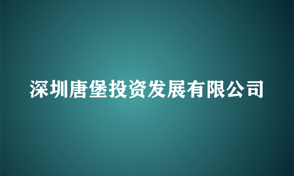 深圳唐堡投资发展有限公司