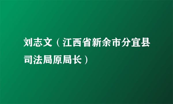 刘志文（江西省新余市分宜县司法局原局长）