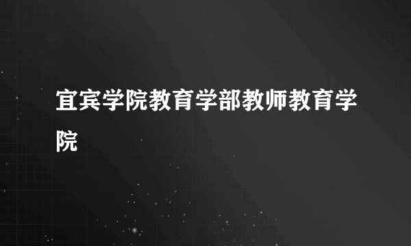宜宾学院教育学部教师教育学院