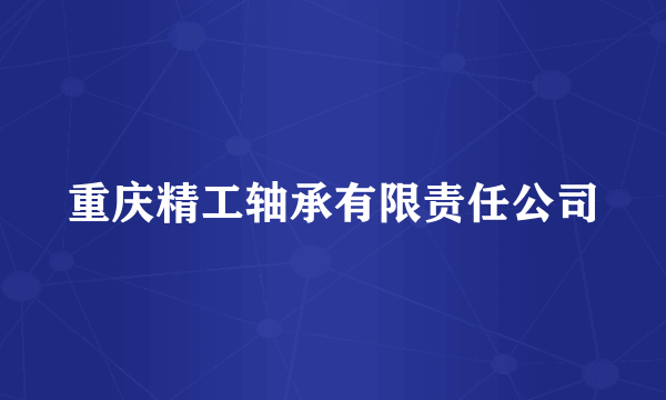 重庆精工轴承有限责任公司