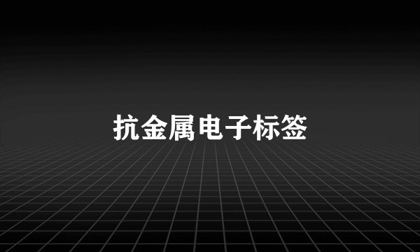 抗金属电子标签