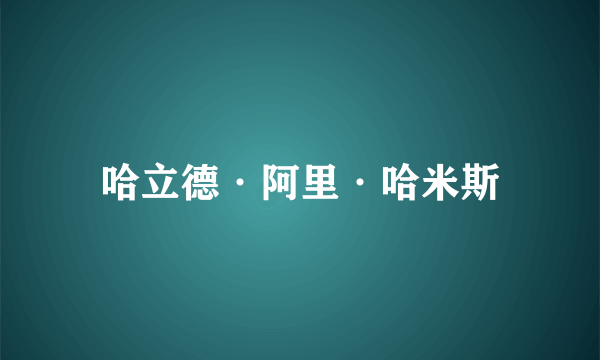 哈立德·阿里·哈米斯