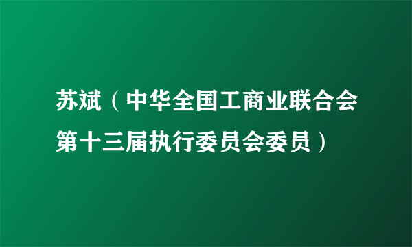 苏斌（中华全国工商业联合会第十三届执行委员会委员）