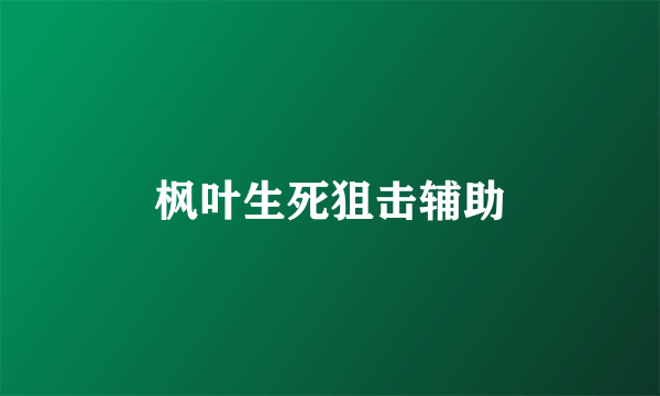 枫叶生死狙击辅助