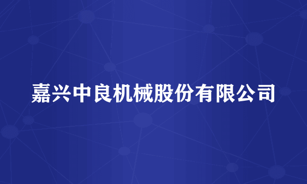嘉兴中良机械股份有限公司