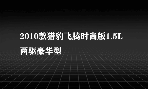 2010款猎豹飞腾时尚版1.5L两驱豪华型