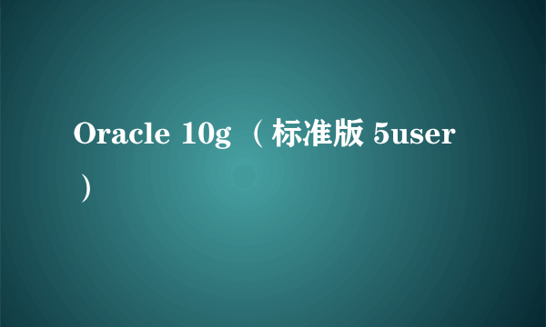 Oracle 10g （标准版 5user）