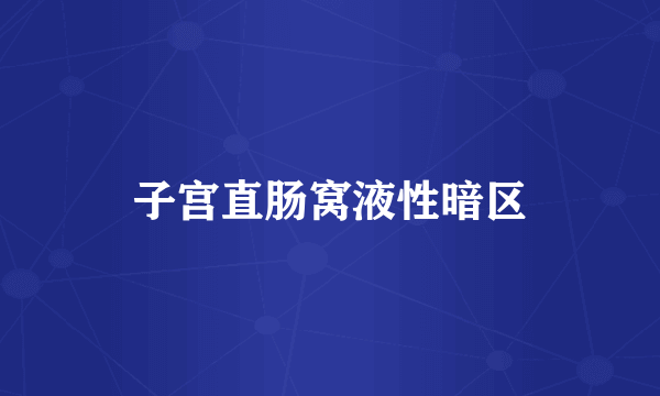 子宫直肠窝液性暗区