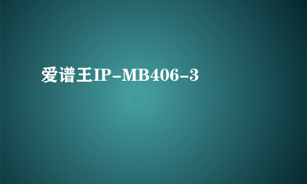 爱谱王IP-MB406-3