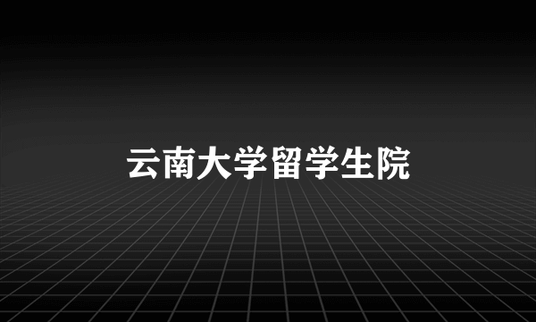 云南大学留学生院