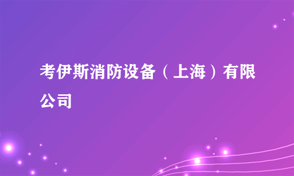 考伊斯消防设备（上海）有限公司
