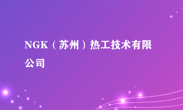 NGK（苏州）热工技术有限公司