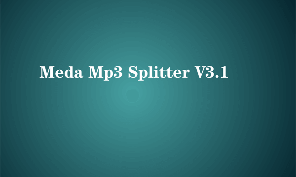 Meda Mp3 Splitter V3.1