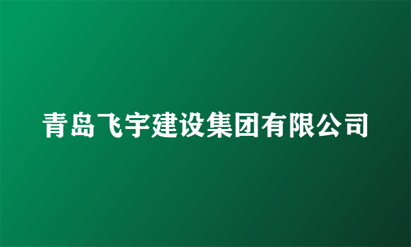 青岛飞宇建设集团有限公司