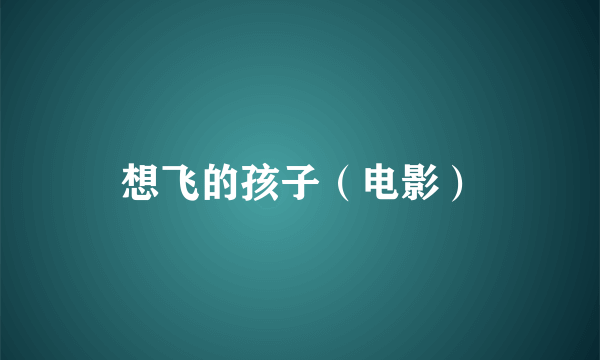 想飞的孩子（电影）