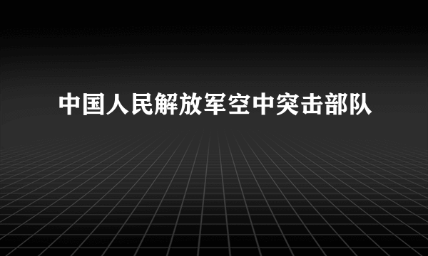 中国人民解放军空中突击部队