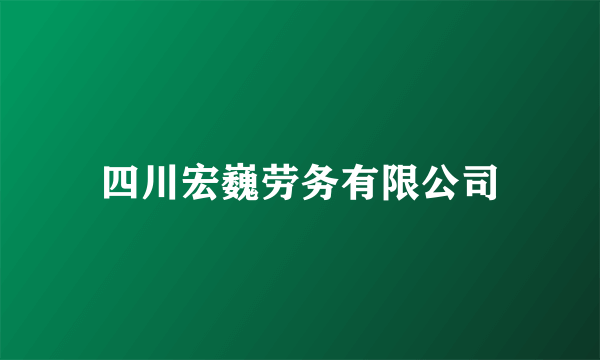 四川宏巍劳务有限公司