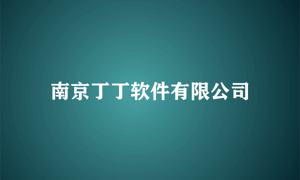 南京丁丁软件有限公司