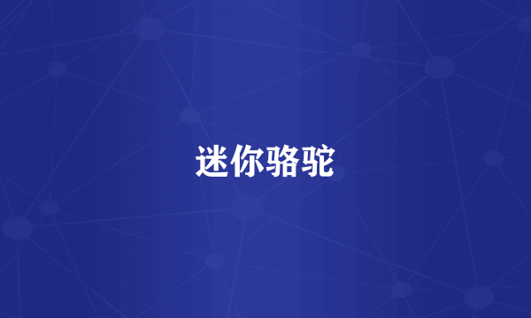 迷你骆驼
