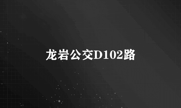 龙岩公交D102路