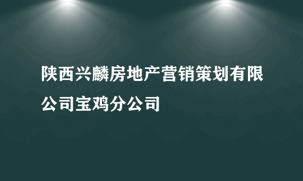 陕西兴麟房地产营销策划有限公司宝鸡分公司