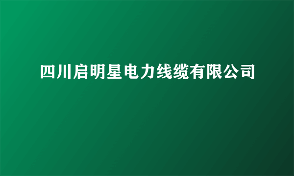 四川启明星电力线缆有限公司